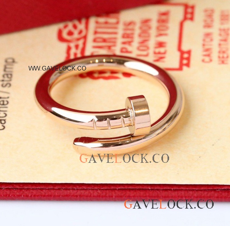Cartier Just Un Clou Wide Ring Rose Gold Nail Style